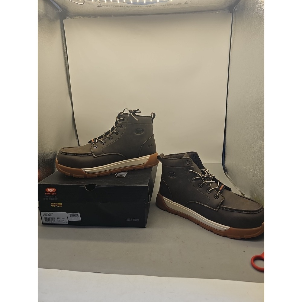 Lugz Yard Lx Slip Resistant Composite Toe Work  Mens Brown  MYARLXCTD-2186 13D‎